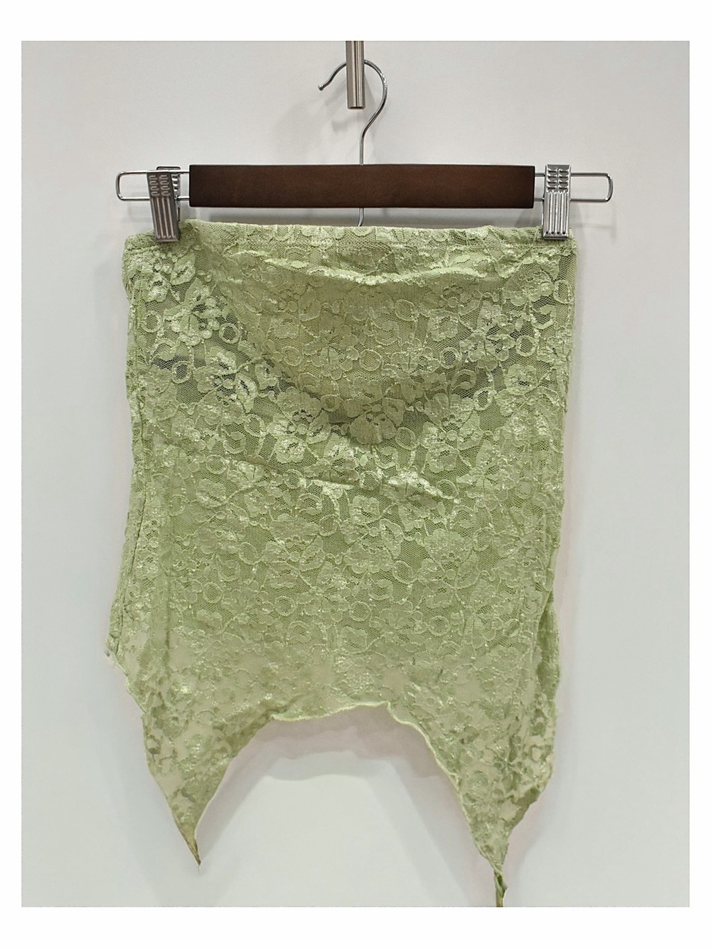Lace Green Tube Top by Urban Renewal in Green Size Medium